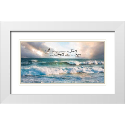 The Truth White Modern Wood Framed Art Print with Double Matting by Vieira, Robin-Lee