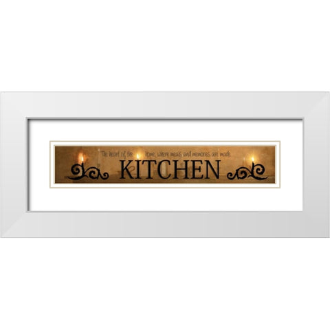 Kitchen White Modern Wood Framed Art Print with Double Matting by Vieira, Robin-Lee