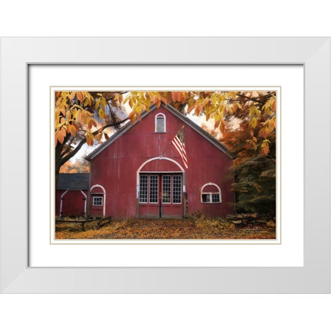 Country Patriot White Modern Wood Framed Art Print with Double Matting by Vieira, Robin-Lee
