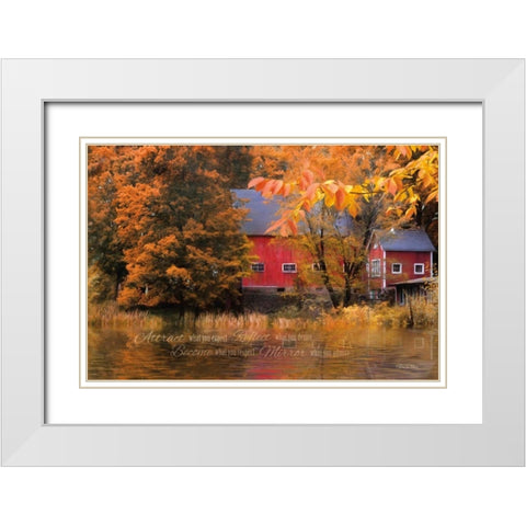 Reflections White Modern Wood Framed Art Print with Double Matting by Vieira, Robin-Lee