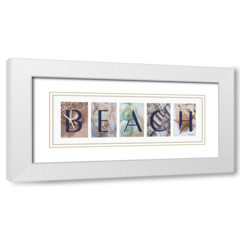 Beach White Modern Wood Framed Art Print with Double Matting by Vieira, Robin-Lee