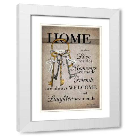 House Keys White Modern Wood Framed Art Print with Double Matting by Vieira, Robin-Lee