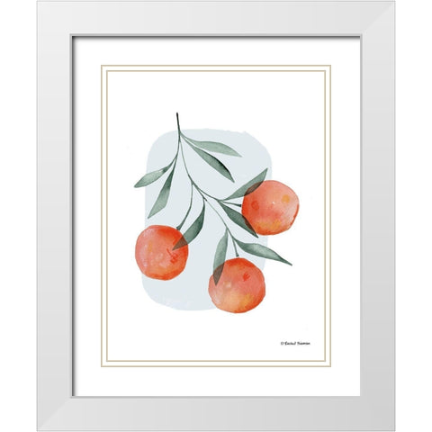 Summer Orange White Modern Wood Framed Art Print with Double Matting by Nieman, Rachel