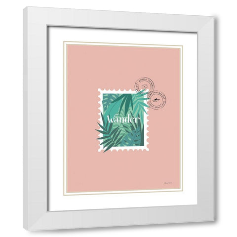 Wander White Modern Wood Framed Art Print with Double Matting by Nieman, Rachel