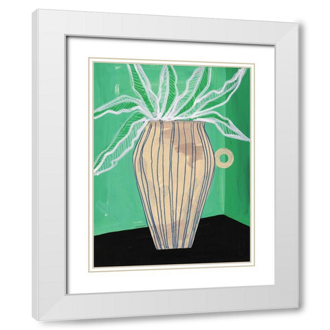Global Vase II White Modern Wood Framed Art Print with Double Matting by Nieman, Rachel