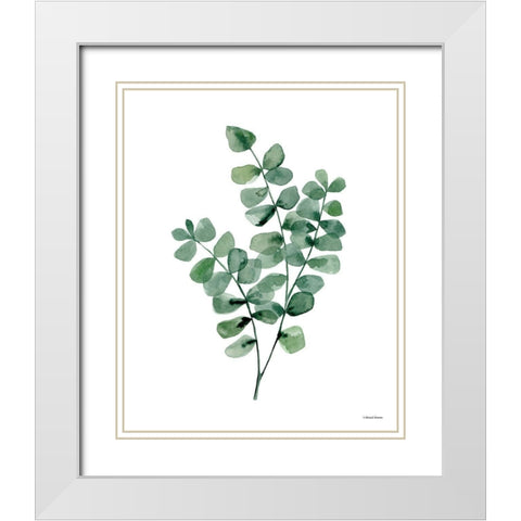 Watercolor Botanical II White Modern Wood Framed Art Print with Double Matting by Nieman, Rachel