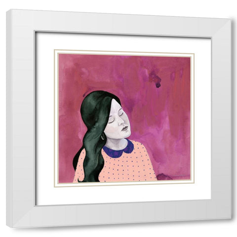 Contemporary Portrait II White Modern Wood Framed Art Print with Double Matting by Nieman, Rachel