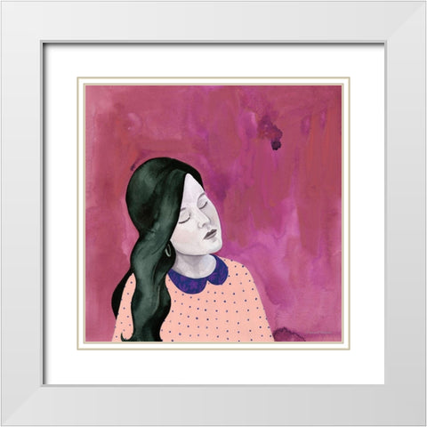Contemporary Portrait II White Modern Wood Framed Art Print with Double Matting by Nieman, Rachel