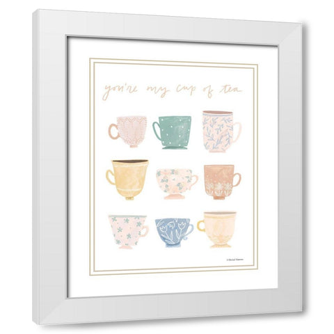 Youre My Cup of Tea White Modern Wood Framed Art Print with Double Matting by Nieman, Rachel