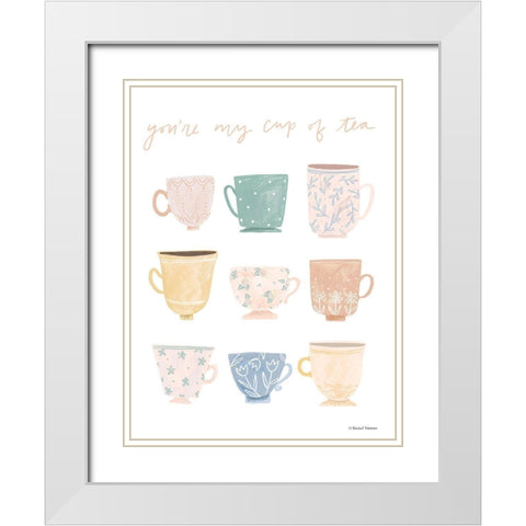 Youre My Cup of Tea White Modern Wood Framed Art Print with Double Matting by Nieman, Rachel