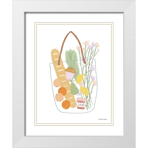 Summer Shopping White Modern Wood Framed Art Print with Double Matting by Nieman, Rachel
