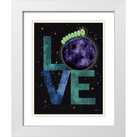 Caterpillar Adventure 2 White Modern Wood Framed Art Print with Double Matting by Nieman, Rachel
