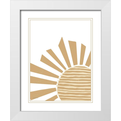 Safari Sunshine White Modern Wood Framed Art Print with Double Matting by Nieman, Rachel