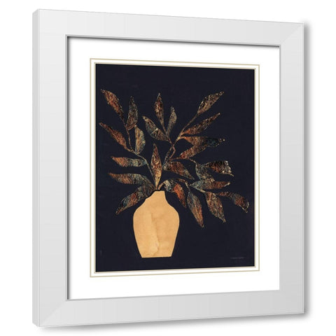 Moody Vase Silhouette White Modern Wood Framed Art Print with Double Matting by Nieman, Rachel