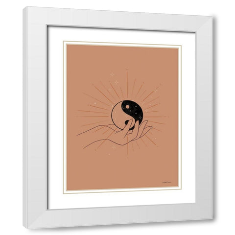 Embrace the Yin and Yang White Modern Wood Framed Art Print with Double Matting by Nieman, Rachel