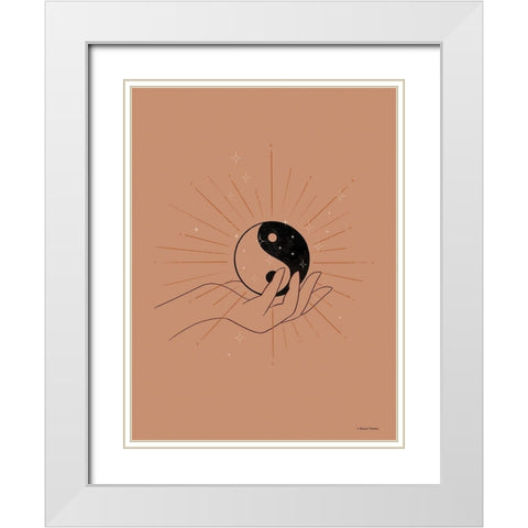 Embrace the Yin and Yang White Modern Wood Framed Art Print with Double Matting by Nieman, Rachel