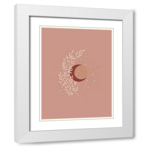The Moon-Sun and Earth White Modern Wood Framed Art Print with Double Matting by Nieman, Rachel