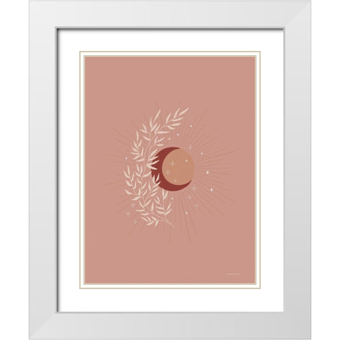 The Moon-Sun and Earth White Modern Wood Framed Art Print with Double Matting by Nieman, Rachel