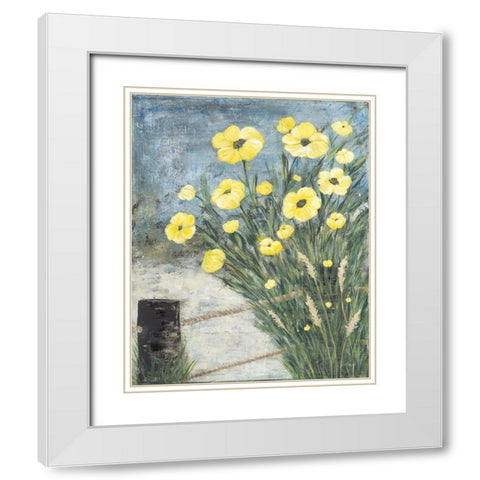 Beachside Spring White Modern Wood Framed Art Print with Double Matting by Soulspeak And Sawdust