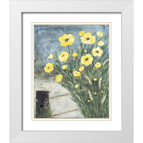 Beachside Spring White Modern Wood Framed Art Print with Double Matting by Soulspeak And Sawdust