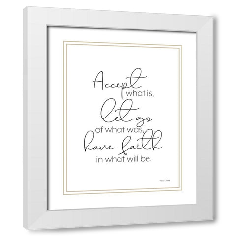 Have Faith White Modern Wood Framed Art Print with Double Matting by Ball, Susan