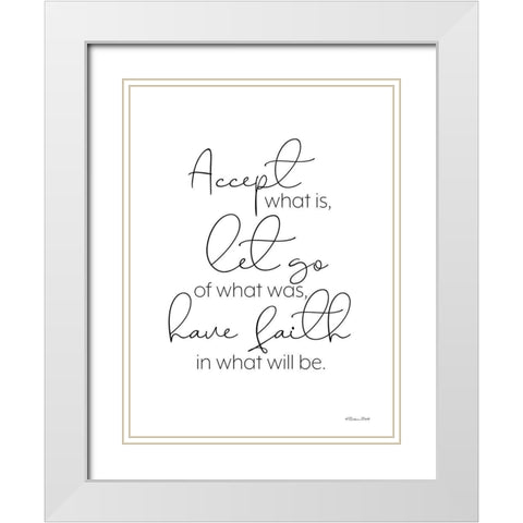 Have Faith White Modern Wood Framed Art Print with Double Matting by Ball, Susan