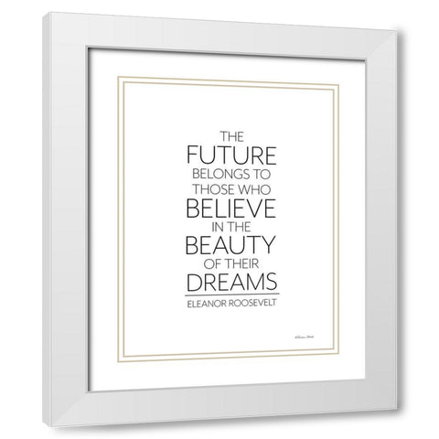 Beauty of Dreams White Modern Wood Framed Art Print with Double Matting by Ball, Susan