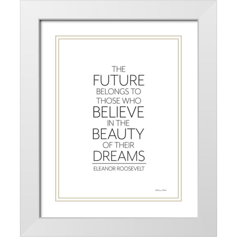 Beauty of Dreams White Modern Wood Framed Art Print with Double Matting by Ball, Susan