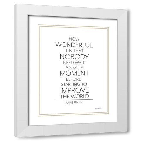 Improve the World White Modern Wood Framed Art Print with Double Matting by Ball, Susan