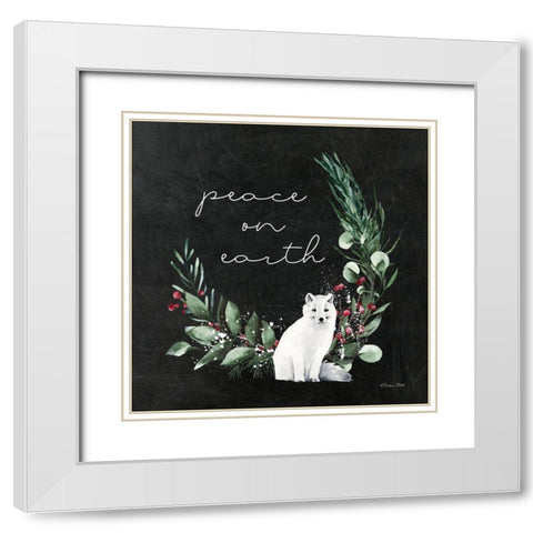 Peace On Earth   White Modern Wood Framed Art Print with Double Matting by Ball, Susan