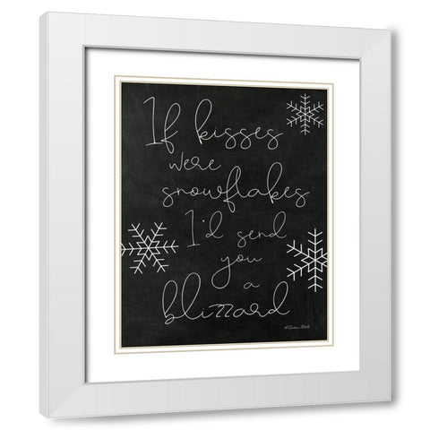Send a Blizzard White Modern Wood Framed Art Print with Double Matting by Ball, Susan
