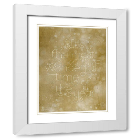 Most Wonderful Time of the Year White Modern Wood Framed Art Print with Double Matting by Ball, Susan