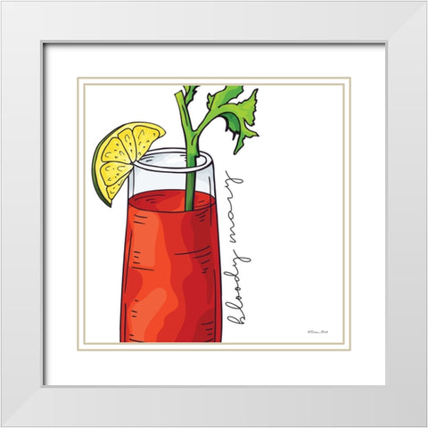 Bloody Mary     White Modern Wood Framed Art Print with Double Matting by Ball, Susan