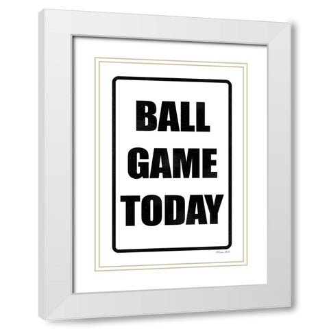 Ball Game Today White Modern Wood Framed Art Print with Double Matting by Ball, Susan