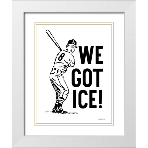 We Got Ice! White Modern Wood Framed Art Print with Double Matting by Ball, Susan