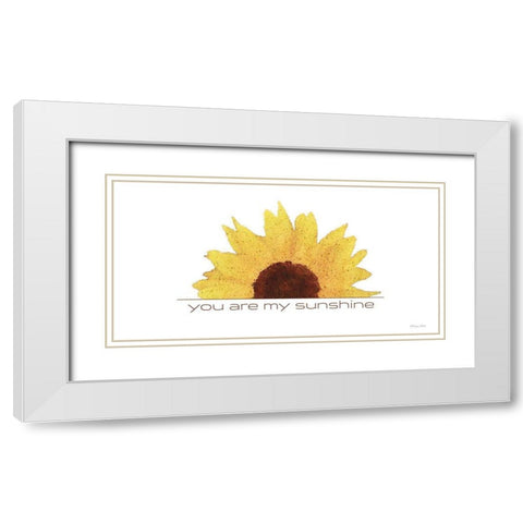 You Are My Sunshine White Modern Wood Framed Art Print with Double Matting by Ball, Susan