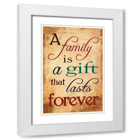 Gift of Family White Modern Wood Framed Art Print with Double Matting by Ball, Susan