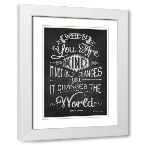 When You are Kind White Modern Wood Framed Art Print with Double Matting by Ball, Susan