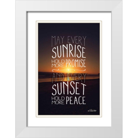 Promise and Peace White Modern Wood Framed Art Print with Double Matting by Ball, Susan