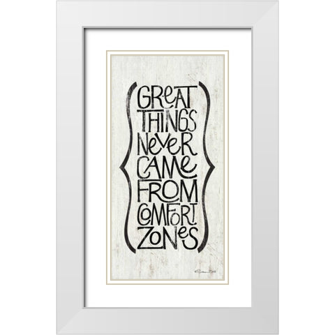 Comfort Zone White Modern Wood Framed Art Print with Double Matting by Ball, Susan