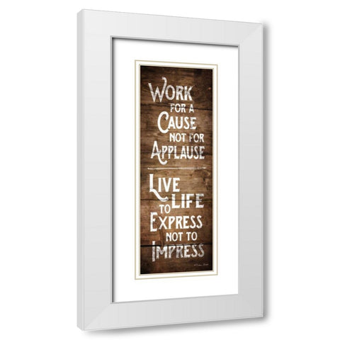 Work for a Cause White Modern Wood Framed Art Print with Double Matting by Ball, Susan