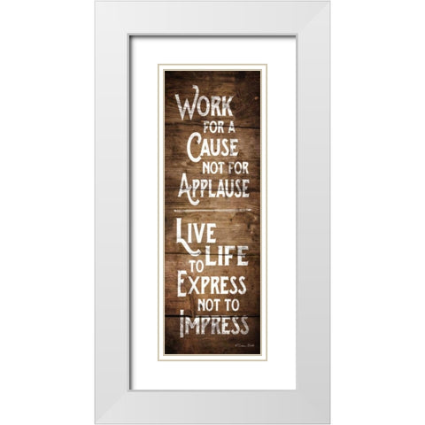 Work for a Cause White Modern Wood Framed Art Print with Double Matting by Ball, Susan