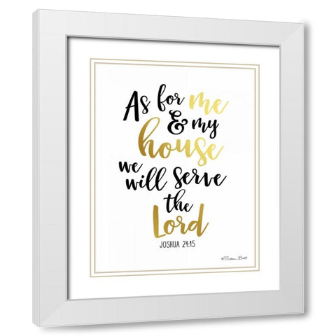 As for Me and My House White Modern Wood Framed Art Print with Double Matting by Ball, Susan