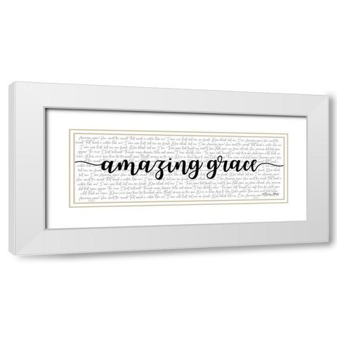 Amazing Grace White Modern Wood Framed Art Print with Double Matting by Ball, Susan