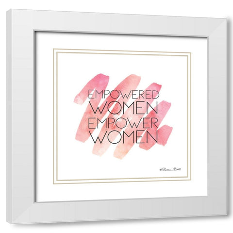 Empowered Women White Modern Wood Framed Art Print with Double Matting by Ball, Susan