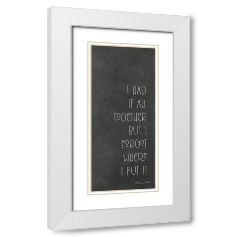 I Forgot   White Modern Wood Framed Art Print with Double Matting by Ball, Susan