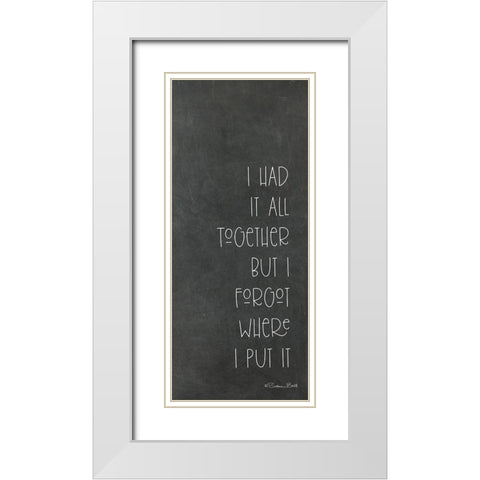 I Forgot   White Modern Wood Framed Art Print with Double Matting by Ball, Susan