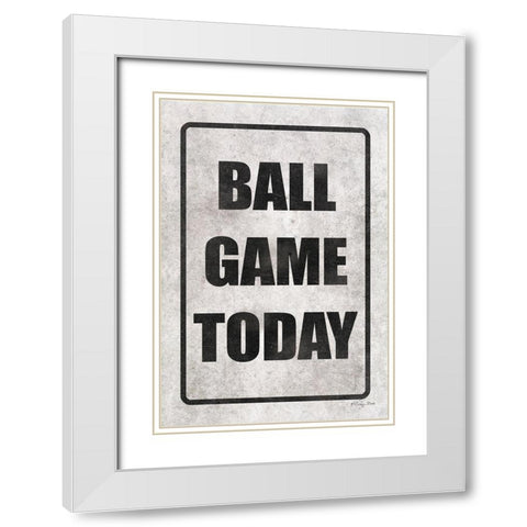 Ball Game Today White Modern Wood Framed Art Print with Double Matting by Ball, Susan