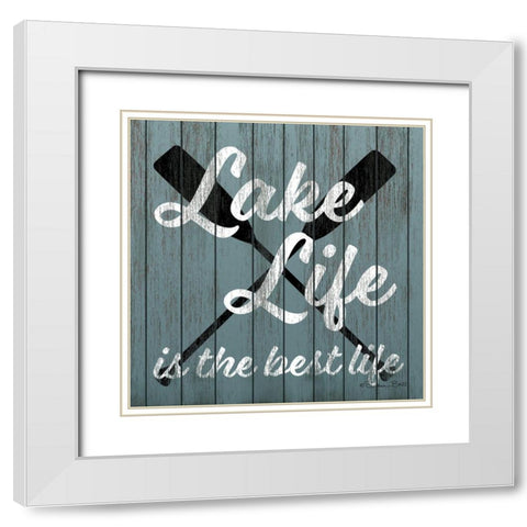 Lake Life  White Modern Wood Framed Art Print with Double Matting by Ball, Susan