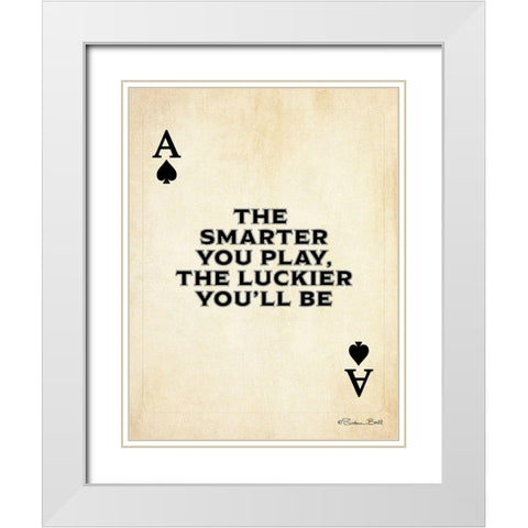 Ace of Spades White Modern Wood Framed Art Print with Double Matting by Ball, Susan